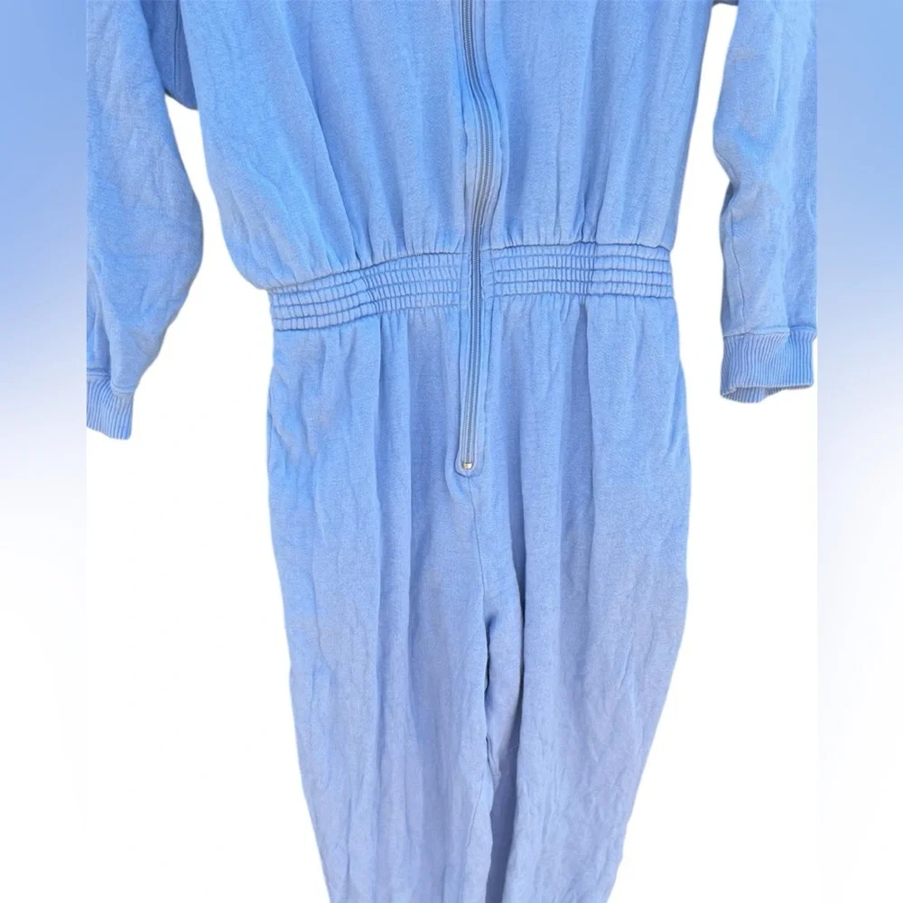 Liz Thomas Vintage 1980s Chic Blue Lace Detail Jumpsuit - Picture 4 of 8